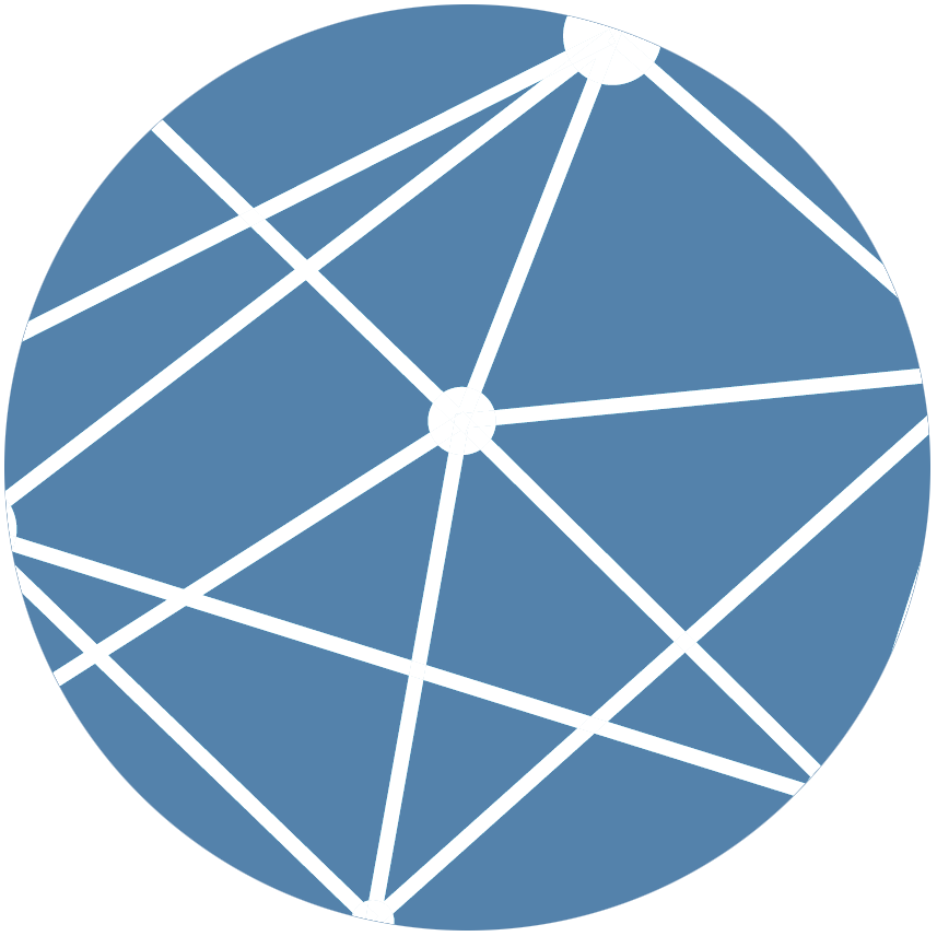Blue and white network