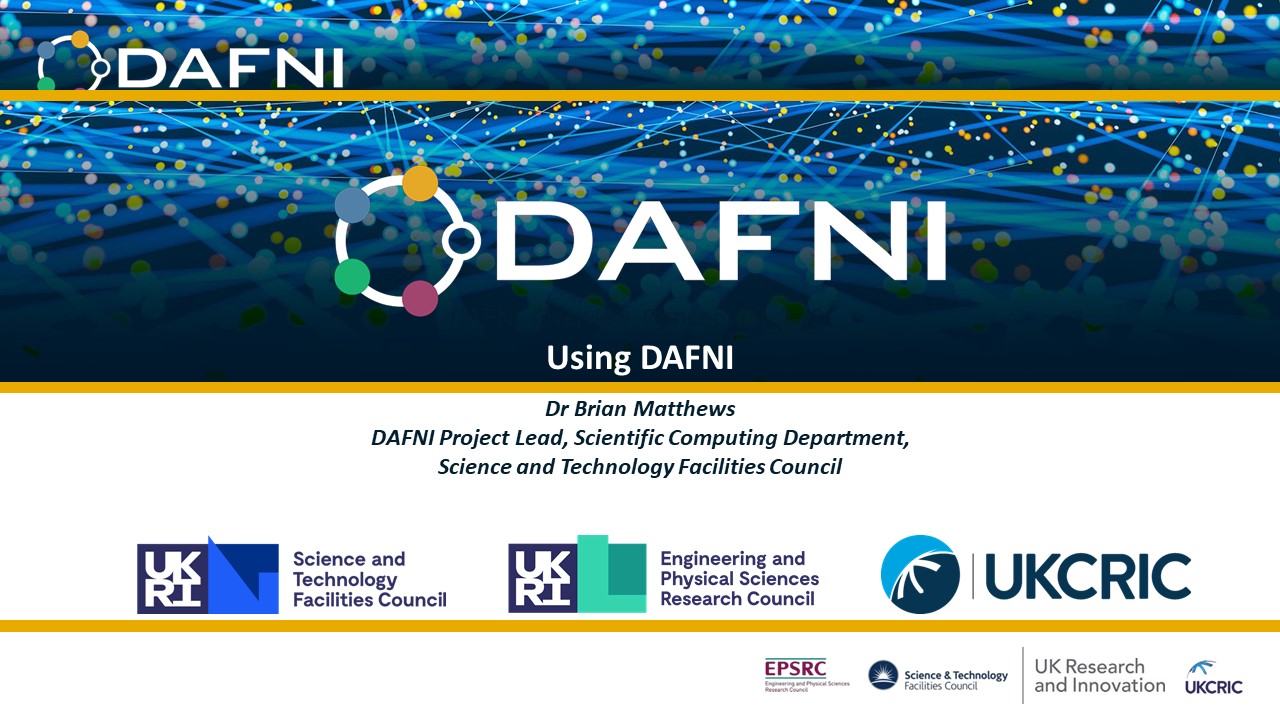 How to engage with DAFNI presentation