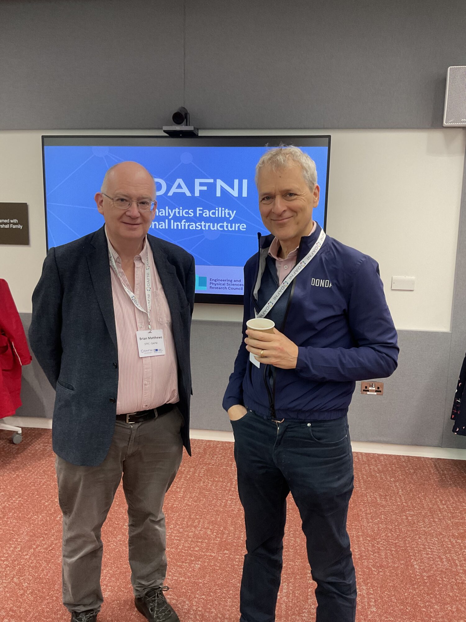 Dr Brian Matthews and Professor Mathew Williams at a DAFNI event